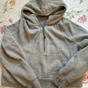 lululemon Scuba Oversized Gray Half Zip Hoodie